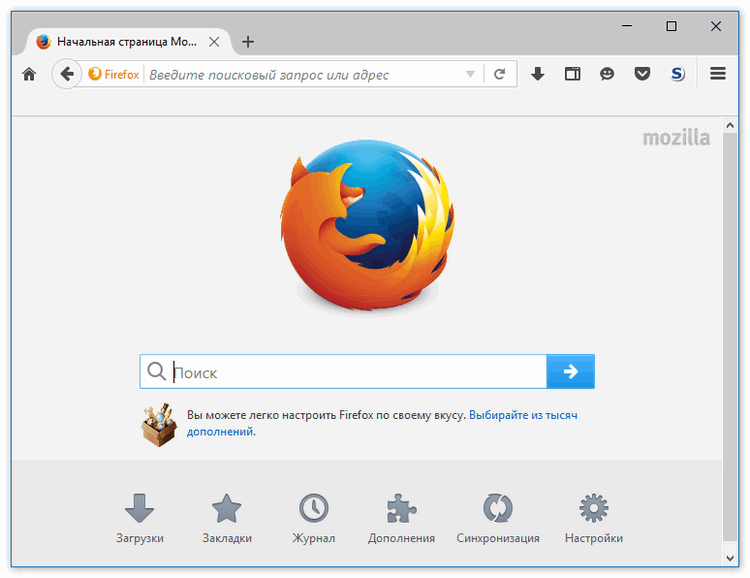 Домашняя страница Mozilla FireFox
